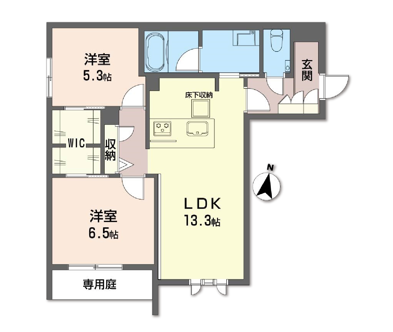 Espoir宝塚・川面0101号室の間取り