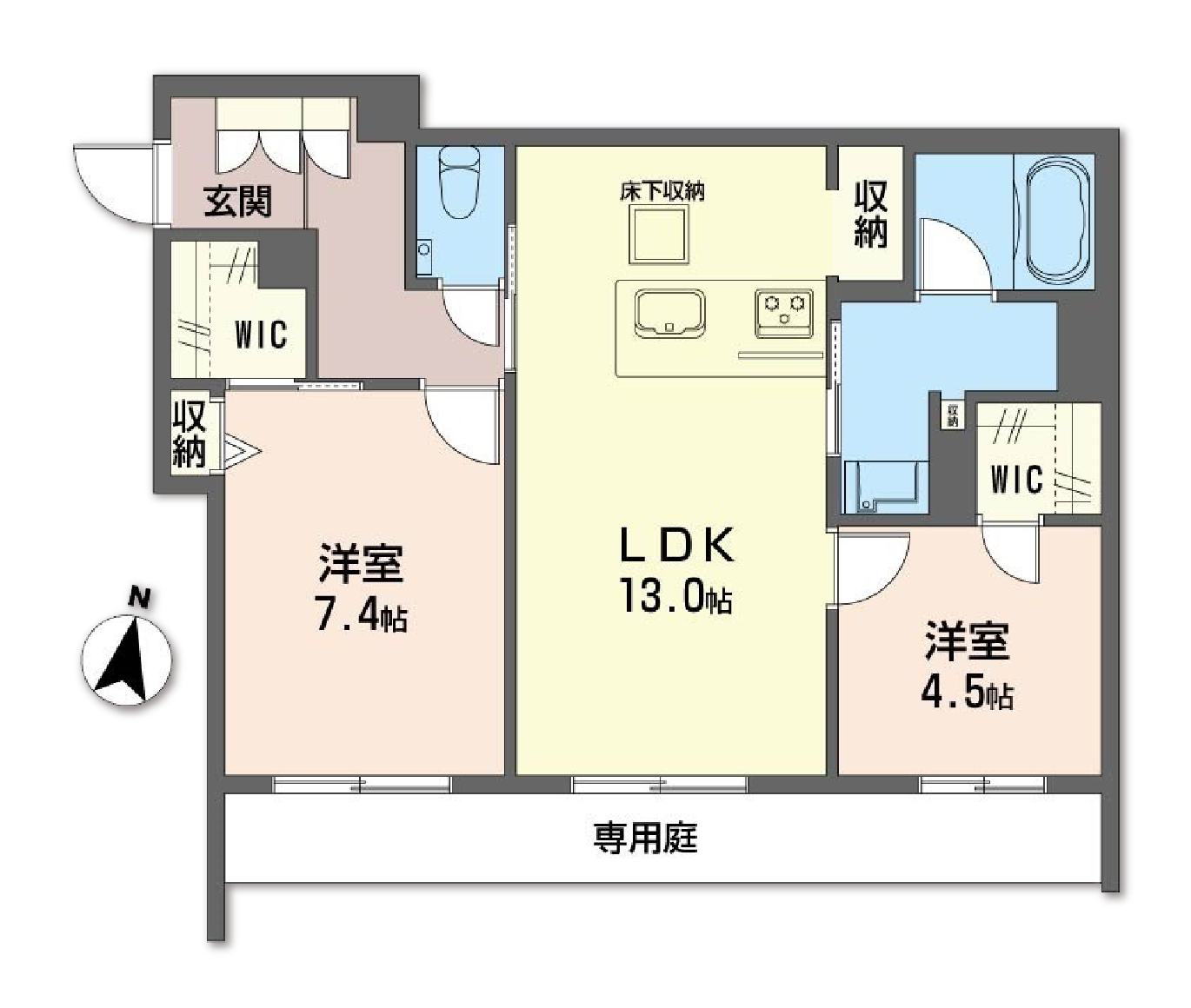 Espoir宝塚・川面0106号室の間取り